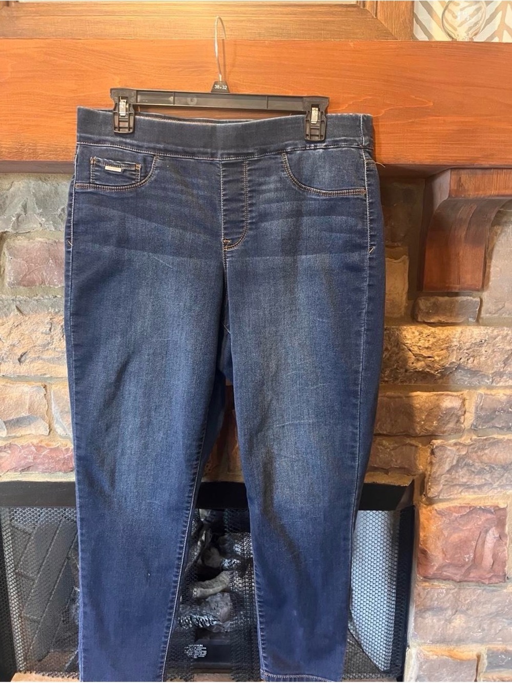 Nine West Women's Dark Blue Skinny Jeans size 12 25 in inseam